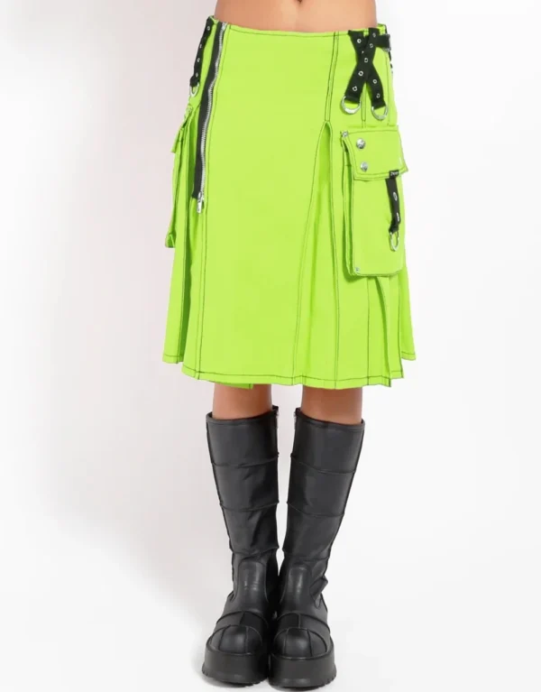 Women's Toxic Radiance Lime Super Kilt