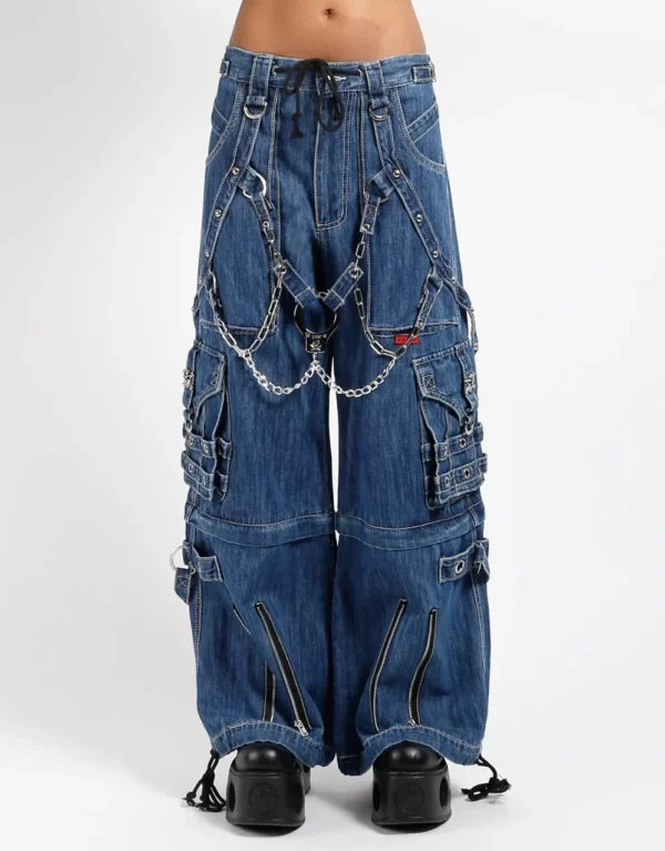 Gothic Womens Denim Ring-O Light Blue Pant