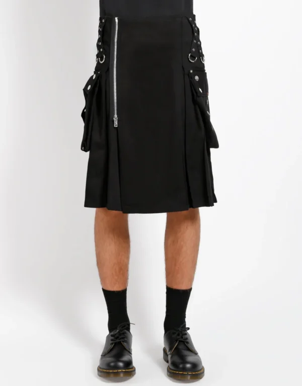 Midnight Shadow Men's Black Gothic Super Kilt